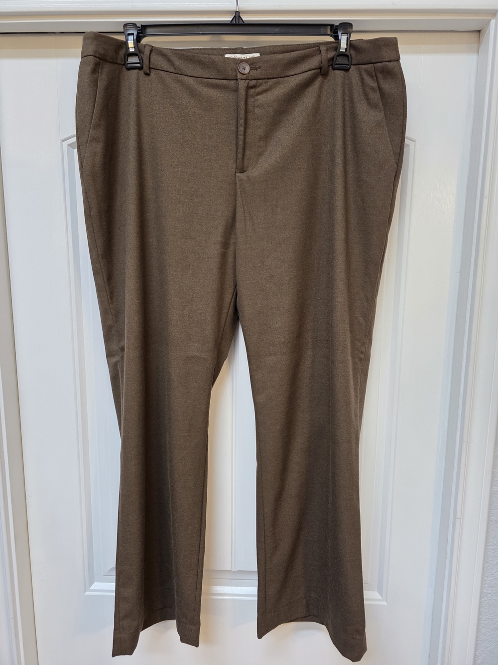 Coldwater Creek Brown Straight-Leg Women's Trousers - Sz 18w